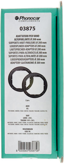 Phonocar Βάσεις Ηχείων Μπροστινές και Πίσω για Audi A2 - Seat Leon / Toledo - Vw Golf 2τμχ