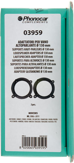 Phonocar Βάσεις Ηχείων Μπροστινές και Πίσω 130mm για Mercedes-Benz ML 2τμχ