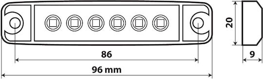 Lampa Φώτα Όγκου Φορτηγού 20τμχ 12-24V - Πορτοκαλί L9702.5