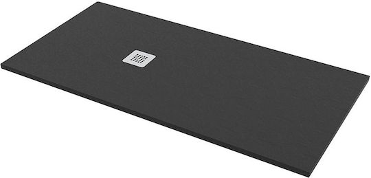Sirene Slate Ακρυλική Ντουζιέρα 160x80cm Μαύρη