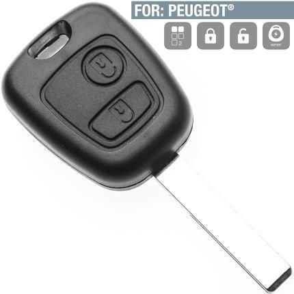 Peugeot Κέλυφος Κλειδιού Αυτοκινήτου με Λάμα HU83 & 2 Κουμπιά για Peugeot 307