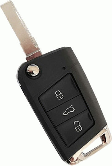 Carcasă cheie auto cu lamă Pliabil cu 3 butoane pentru Scaun / Skoda / VW