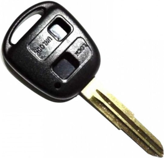 Car Key Shell with Blade with 2 Buttons for Toyota