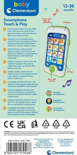 Baby Clementoni Smartphone Touch & Play Telephone Toy for 12+ Months