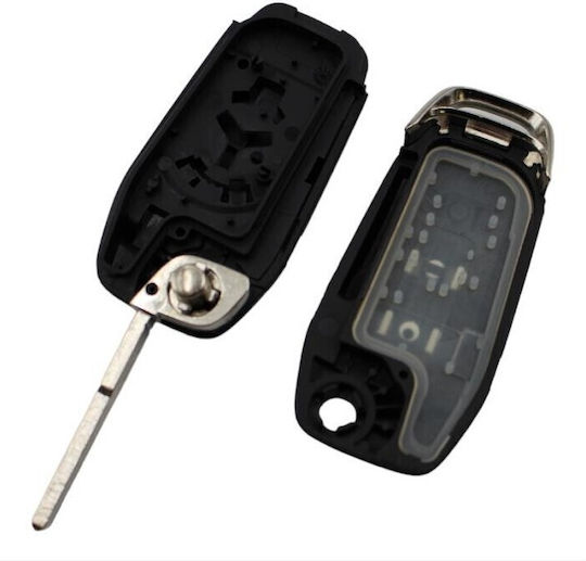 Foldable Car Key Shell with Blade with 2 Buttons for Ford