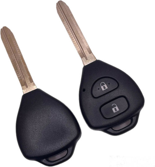 Car Key Shell with Blade with 2 Buttons for Toyota