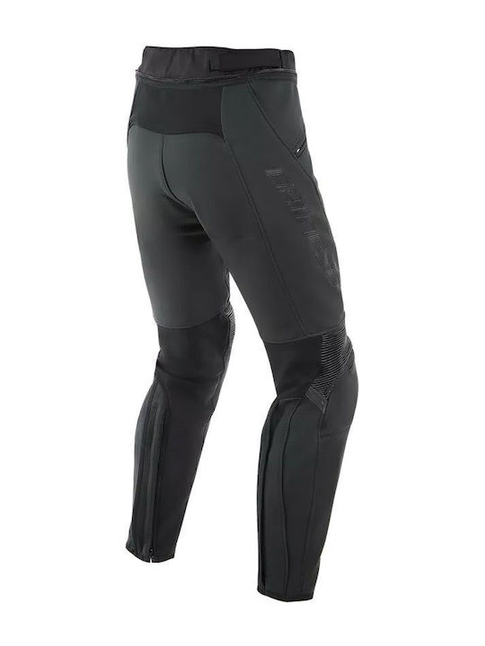 Dainese Pony 3 Men's Summer Leather Motorcycle Pants Black