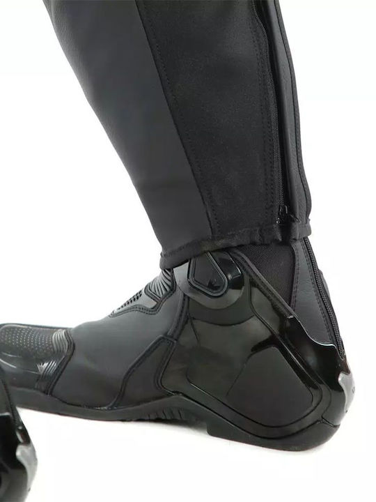 Dainese Pony 3 Men's Summer Leather Motorcycle Pants Black