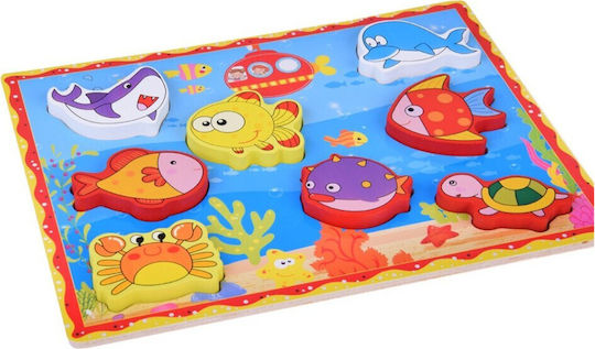 Jokomisiada Holz-Fisch-Montagepuzzle Unterwasserwelt 8 Teile Za5254