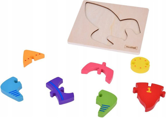 Puzzle educativ din lemn cu rachetă pentru copii Za5370
