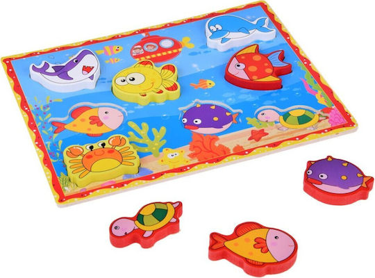 Jokomisiada Holz-Fisch-Montagepuzzle Unterwasserwelt 8 Teile Za5254