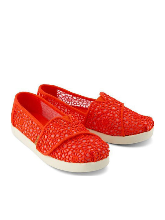 Παιδικές Εσπαντρίγιες Toms Κορίτσια Flame Moroccan Crochet Μεγέθη 30-35 5 Κοκκινο