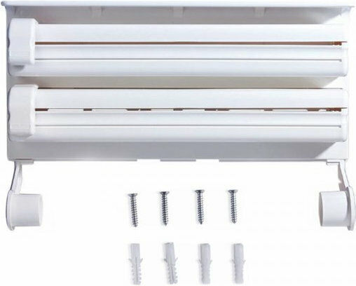 ACP Distribuitor de role Montat pe perete Plastică Albă 38x25x10cm 2049781