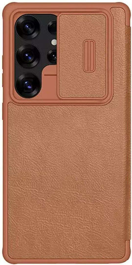 Nillkin Qin Pro Leather Book Synthetic Leather Brown (Galaxy S25 Ultra)