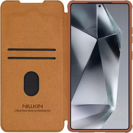 Nillkin Qin Pro Leather Book Synthetic Leather Brown (Galaxy S25 Ultra)