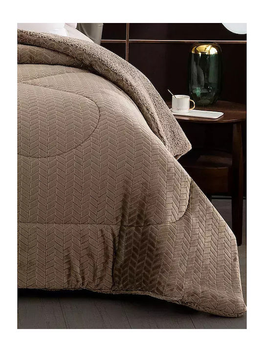 Sunshine Duvet Cover Queen 220x240cm Faux Fur/Sheepskin 04 Elephant