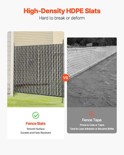 Vevor Garden Fencing Material 3pcs Black