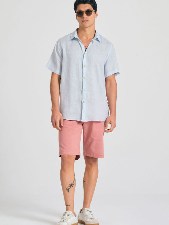 Short-sleeved Linen Shirt Ecru
