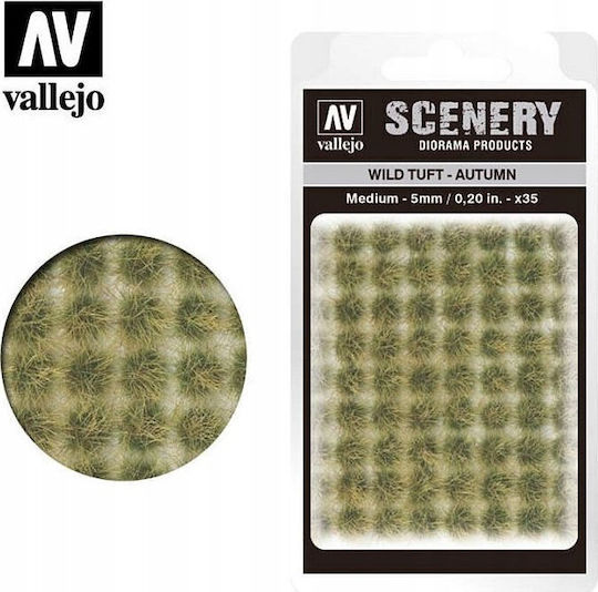 Acrylicos Vallejo Plant Mockup Medium Scenery - Wild Tuft – Autumn 5mmx3.5cm 35pcs