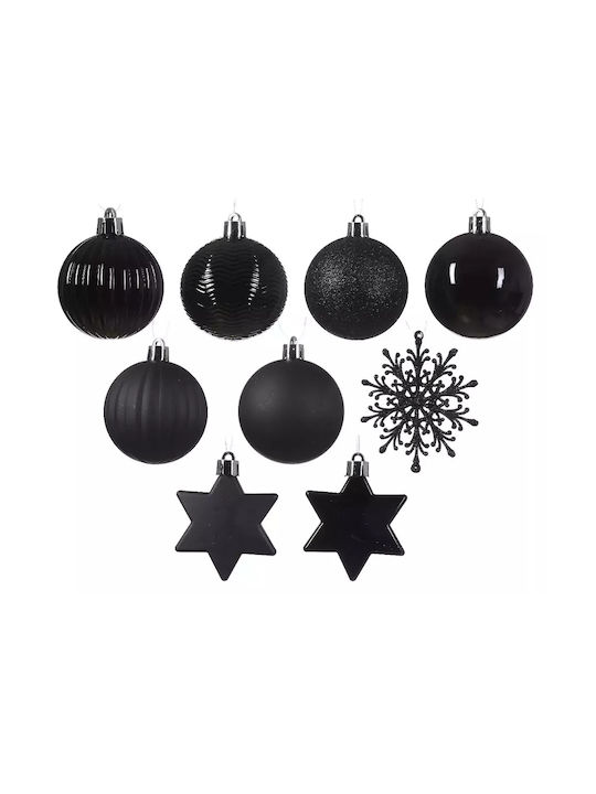 Set 40 Schwarze Kugel Ornamente