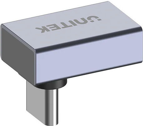 Unitek Usb-c 4.0 Male To Female Adaptor 90degrees Back A1039gy