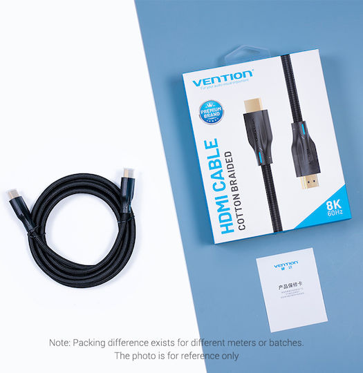 Vention HDMI 2.1 Braided Cable HDMI male - HDMI male 5m Blue