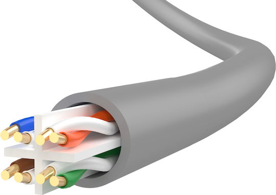 Unitek Direct Attach Copper Cat.6 (Gigabit) Καλώδιο Δικτύου Ethernet 5m Γκρι
