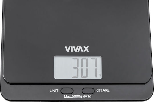 Vivax Дигитална Кухненска Везна До 5кг Черна