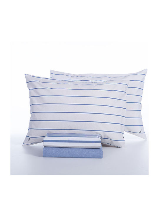 Nef-Nef Homeware Sheet Sets Queen 240x270cm. Nautica Ocean Denim 4pcs