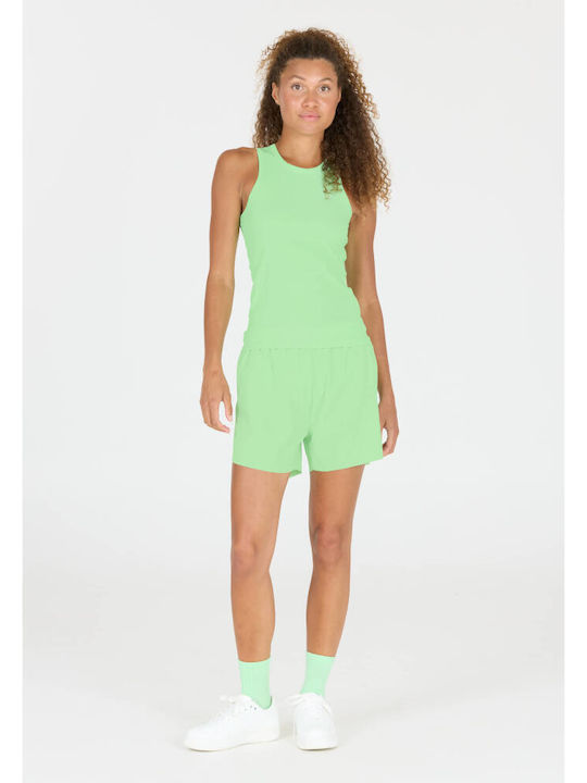 Women's Athletic Blouse Sleeveless Fast Drying Green