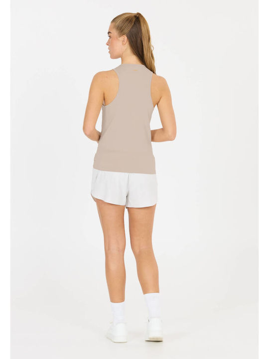 Γυναικεία Αθλητική Μπλούζα Αμάνικη Fast Drying Μπεζ