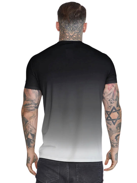 Siksilk Fade T-Shirt Schwarz Weiß Ss-26825