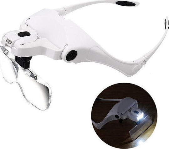 Acp Arbeitsbrille mit vergrößernden klaren Gläsern und LED-Licht