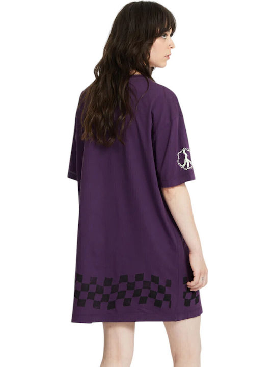 Filip Rygalski Rochie De Vară Pentru Femei Mini Tricou Grape Royale