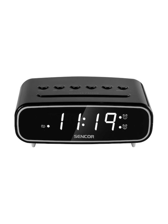 Sencor Tisch-Digitaluhr mit Wecker & Radio Weiß SRC 2600 B