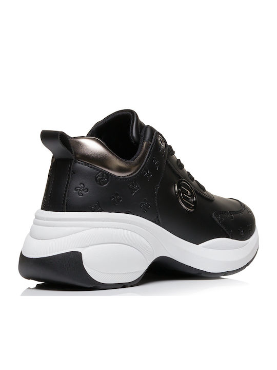 Damen Flatforms Sneakers Schwarz