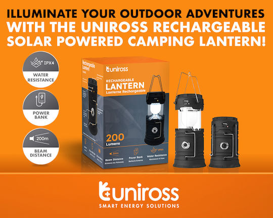 Uniross Ulsa05 Solar Usb Rechargeable Lantern Powerbank