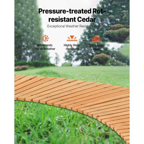 Vevor Wegweiser für Gartenboden aus Holz 43.18x243.84cm 1Stück