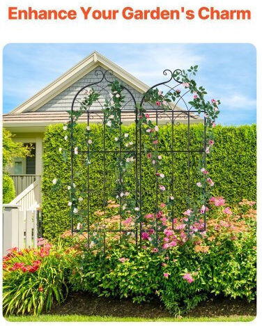 Vevor Set of 2 Metal Plant Climbing Supports 71x20 In Rust Resistant Hpjhx2jth71wkvlcjv0