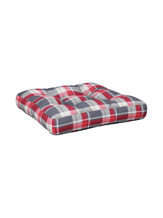 vidaXL Waterproof Bench Cushion for Palette with Gray Checkered Pattern 60x61.5cm