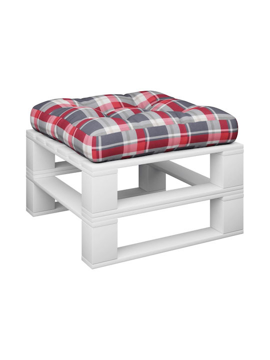 vidaXL Waterproof Bench Cushion for Palette with Gray Checkered Pattern 60x61.5cm