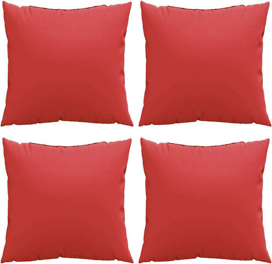 vidaXL Wasserdichtes Gartenstuhlkissen Rote 4Stück 60x60cm