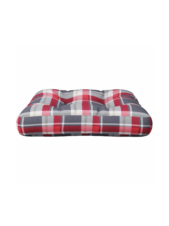 vidaXL Waterproof Bench Cushion for Palette with Gray Checkered Pattern 60x61.5cm