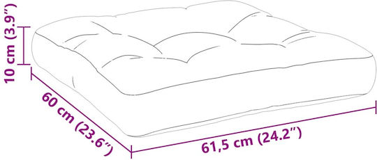 vidaXL Waterproof Bench Cushion for Palette with Gray Checkered Pattern 60x61.5cm