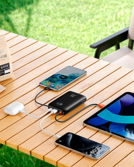 Veger W2068 Power Bank 20000mAh 35W cu Port USB-A și Port USB-C Livrarea energiei / Quick Charge 3.0 Negru