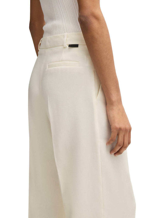 Halati Women's Fabric Trousers Ecru