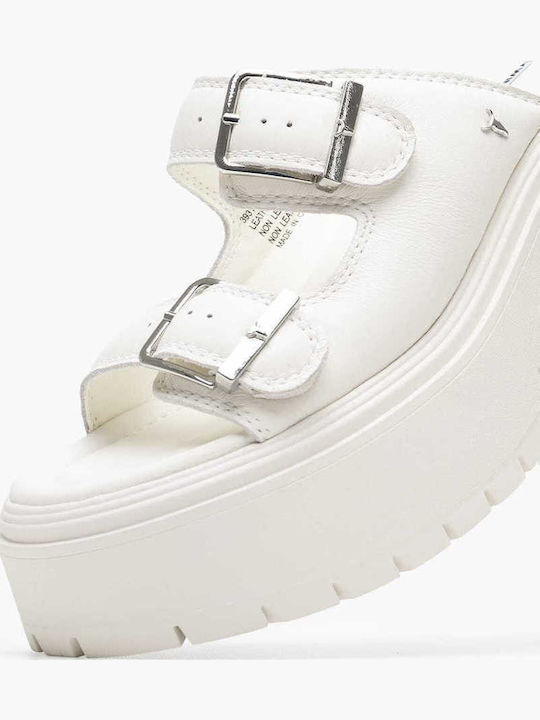 Windsor Smith Covert Leather White Sandals