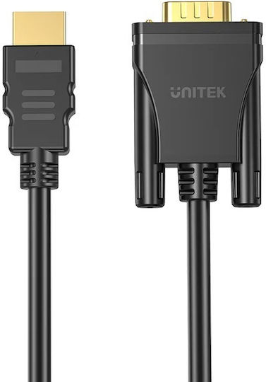 Unitek HDMI Cable Male - VGA Male 2m Black