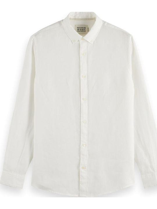 Scotch & Soda Core Linen Shirt Off White