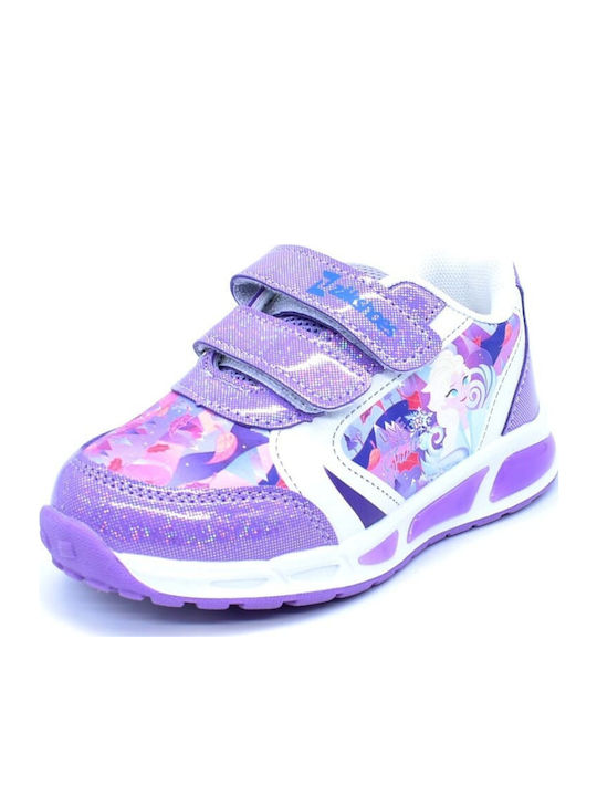 Παιδικά Sneakers με Σκρατς & Φωτάκια Μωβ
